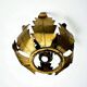 Spanish sunburst ceiling light fixture or sconce in gilt iron, 1970s