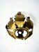 Spanish sunburst ceiling light fixture or sconce in gilt iron, 1970s