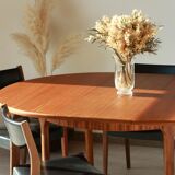 Round dining table with extension - McIntosh - 60s