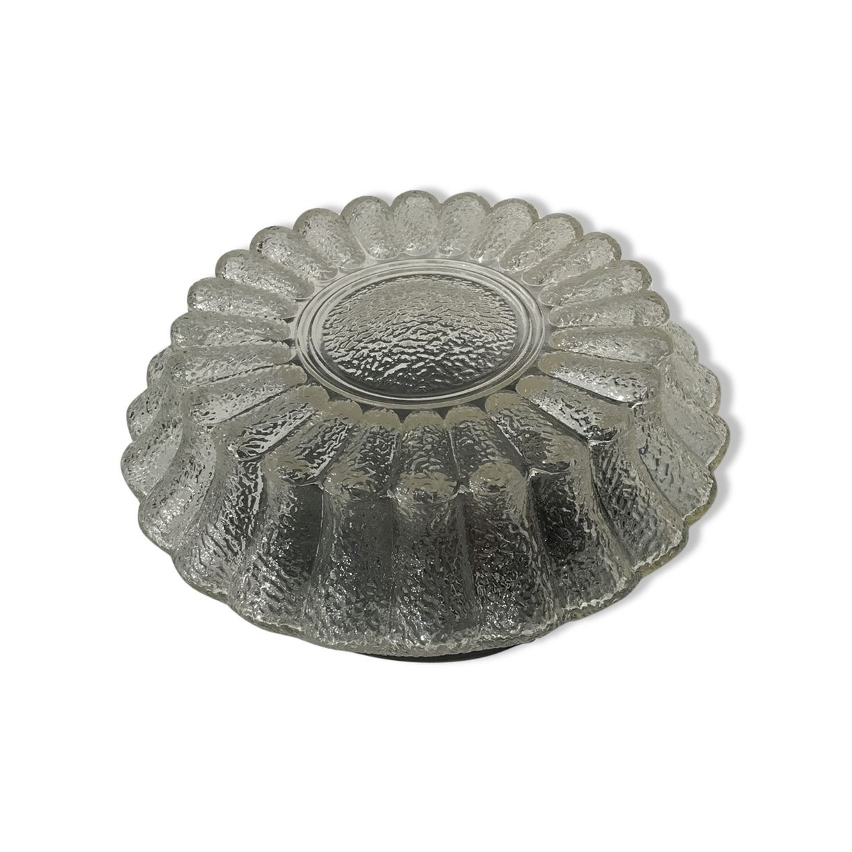 Ceiling round glass transparent vintage