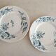 2 plates and a Longwy iron earth dish