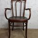 Curved wooden armchair Fischel bistro style late 19th century