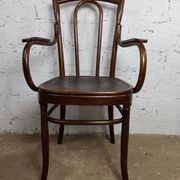 Curved wooden armchair Fischel bistro style late 19th century