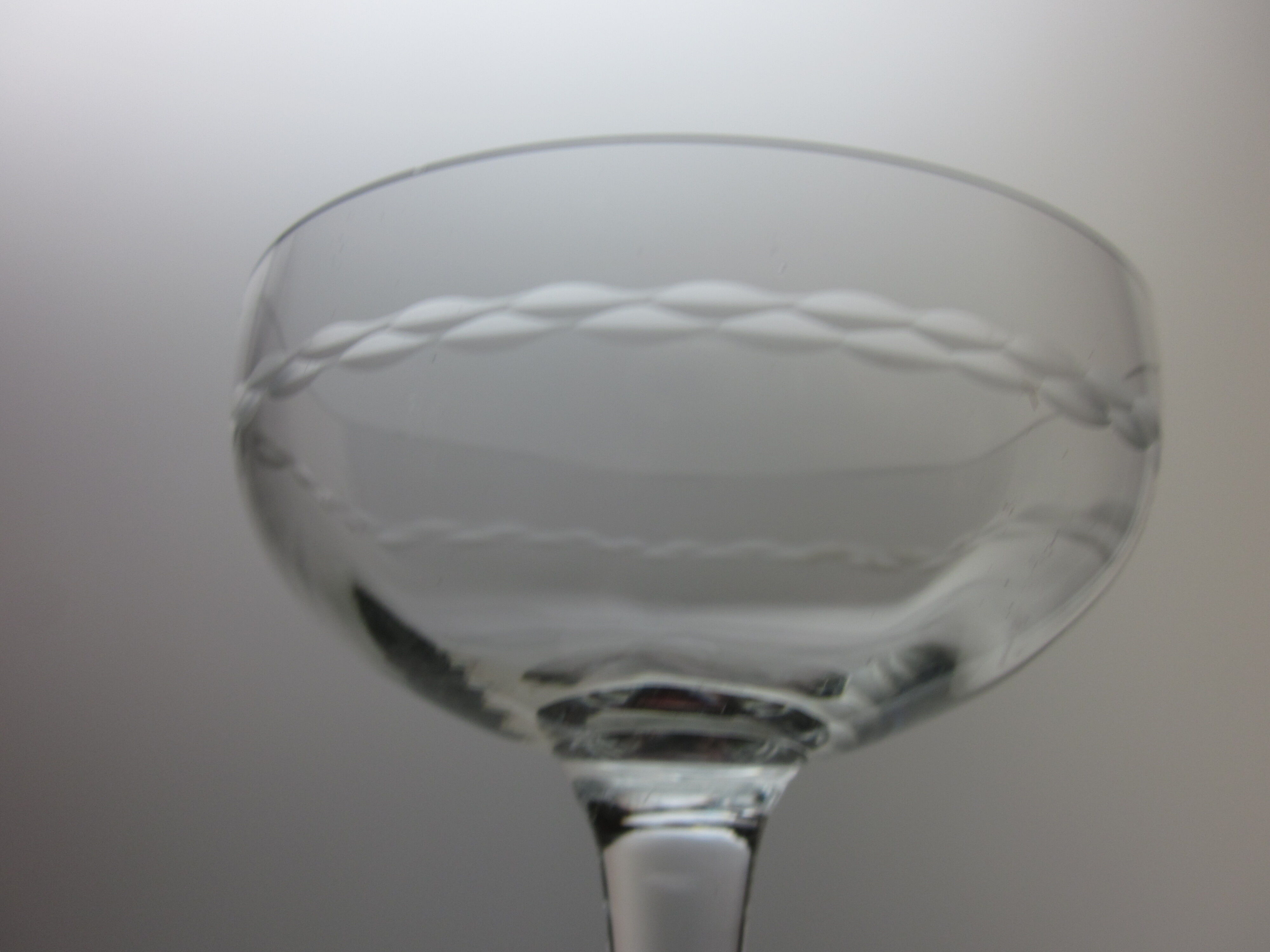 6 old champagne glasses