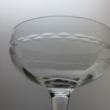 6 old champagne glasses