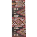 Vintage Turkish Oushak Rug Handwoven 77x387 cm