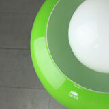 Lampadaire en verre vert vert italien du milieu du siècle
