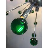 Contemporary Chandelier Green Sputnik Murano Glass Chandelier
