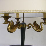 Lamp model called "aux cygnes" of the house Lucien Gau manufacturer in Paris
