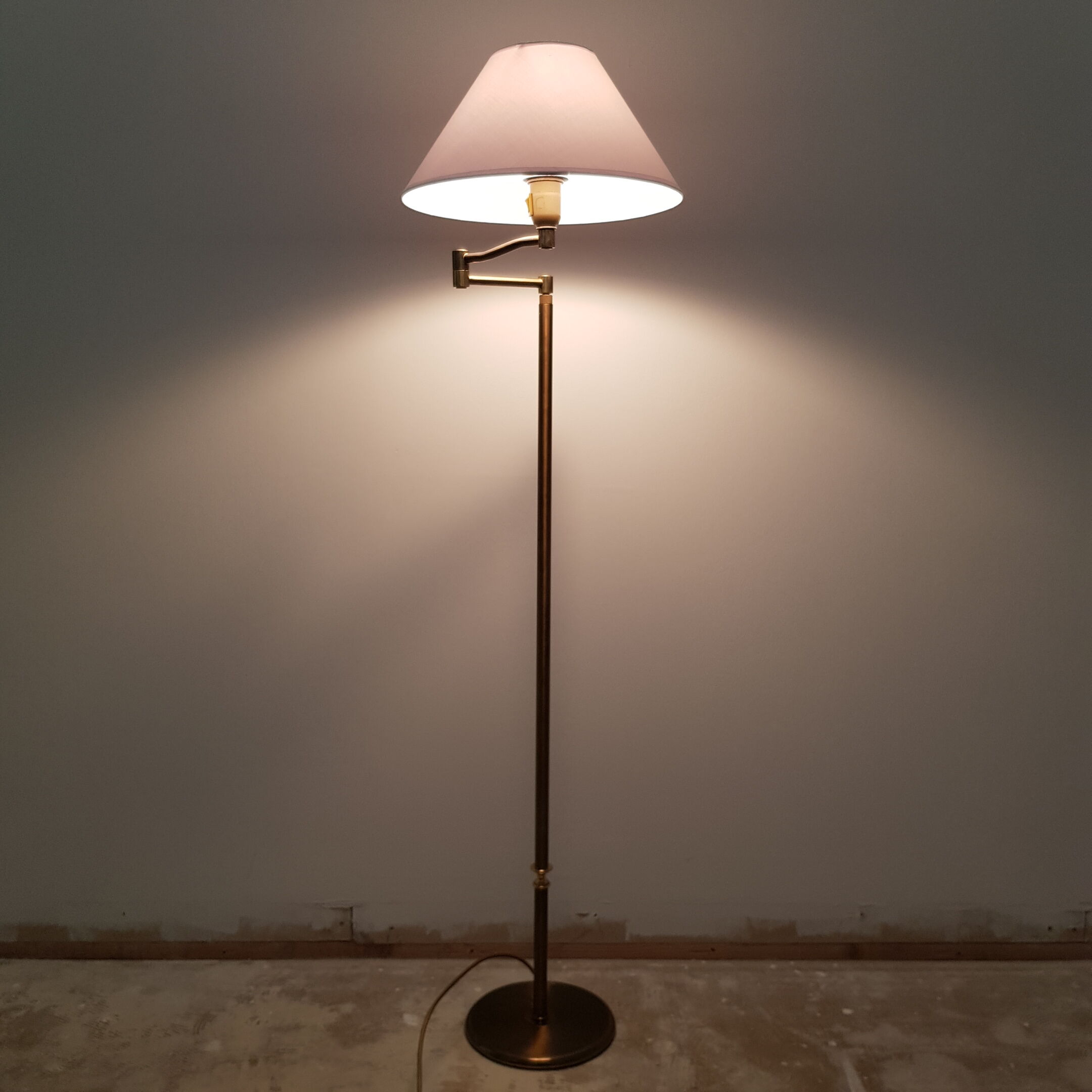 Vintage brass reading light