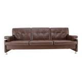 Design Leather Folding Sofa by Arch. Spicka, 1970s, Czechoslovakia