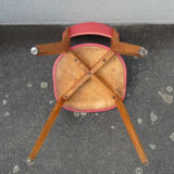 old vintage red chair