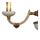 Reccagni chandelier in bronze and frosted glass.