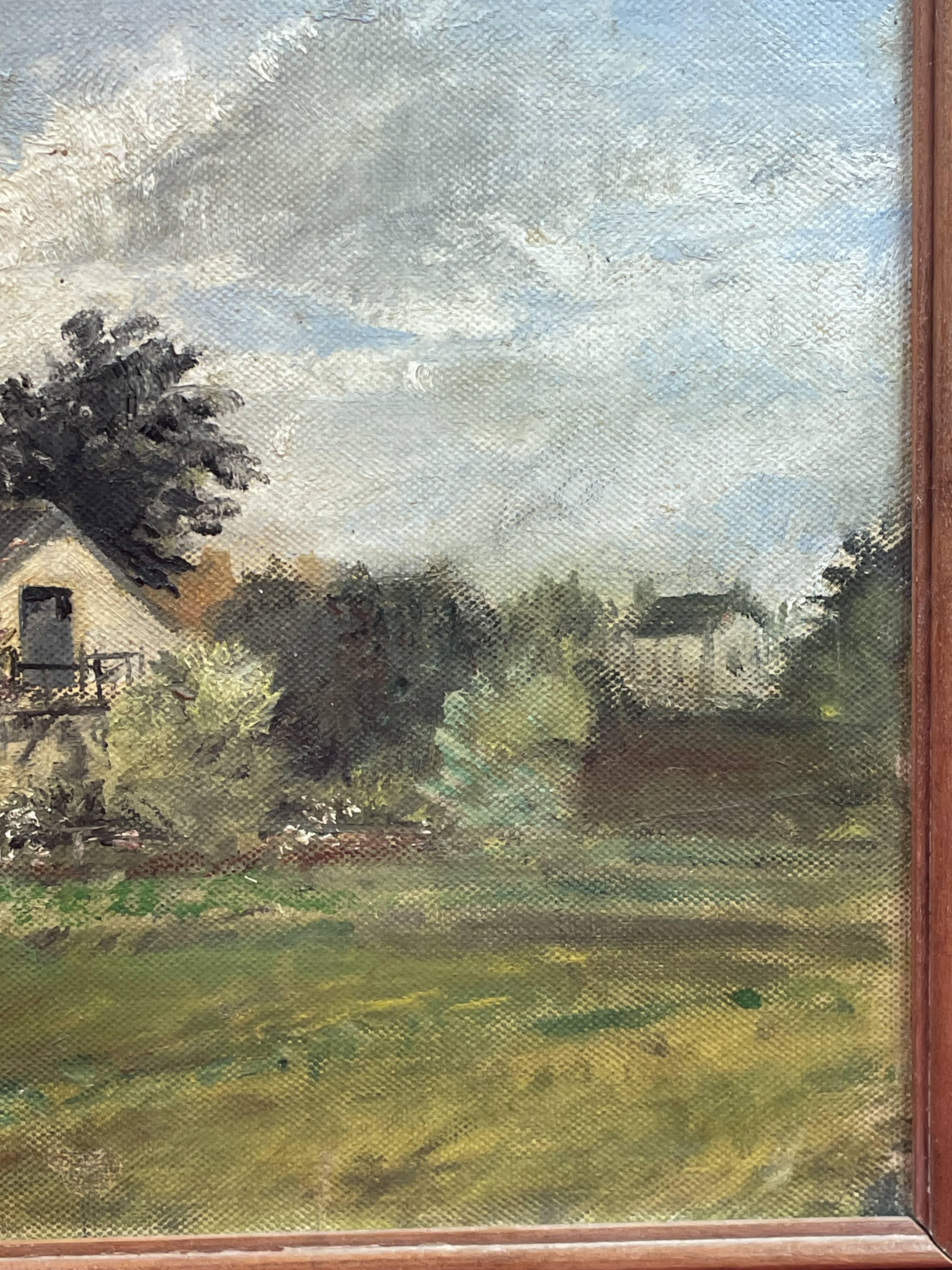 oil on panel Unsigned Landscape of Loire Atlantique