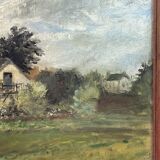 oil on panel Unsigned Landscape of Loire Atlantique