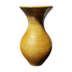 Vase ancien grès marron beige décor ciselé col corolle déco vintage