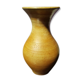 Vase Old Sandstone Brown Beige Décor Chisled Col Corolla Deco Vintage