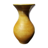 Vase ancien grès marron beige décor ciselé col corolle déco vintage