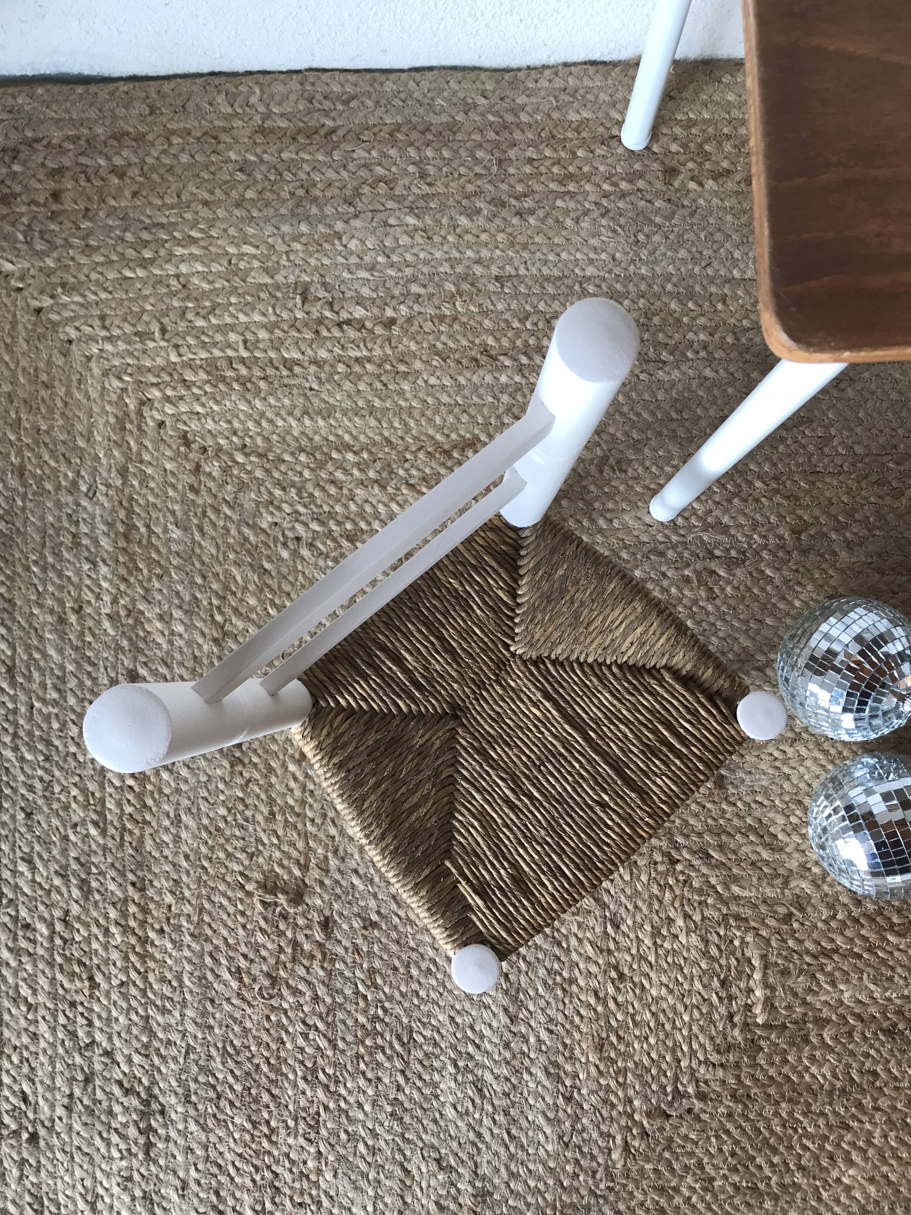 Small 50s straw chair revamped