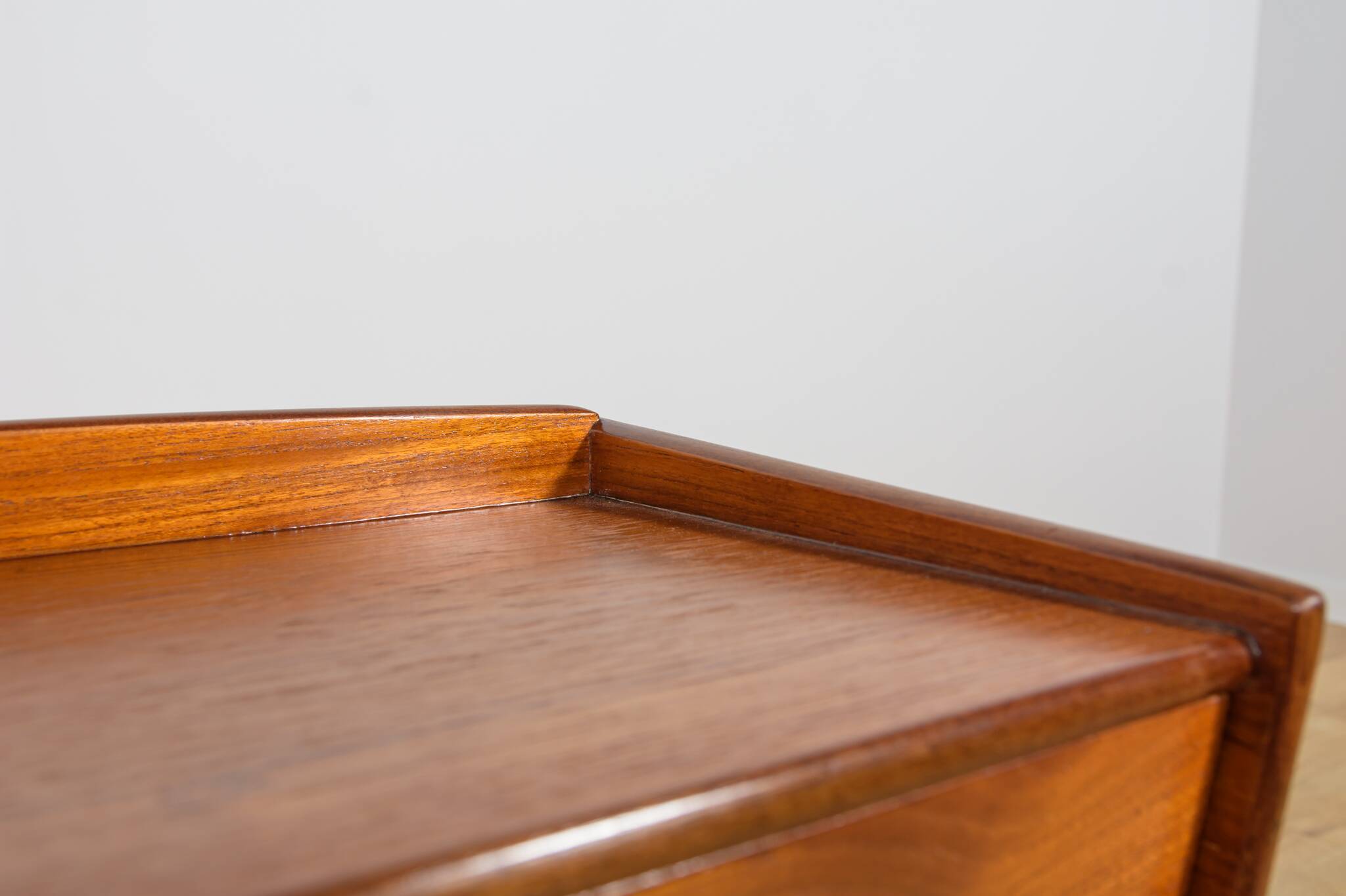 Mid-Century Teak and Rattan Nightstands by Søren Rasmussen, Denmark, 1960s,