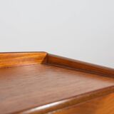 Mid-Century Teak and Rattan Nightstands by Søren Rasmussen, Denmark, 1960s,