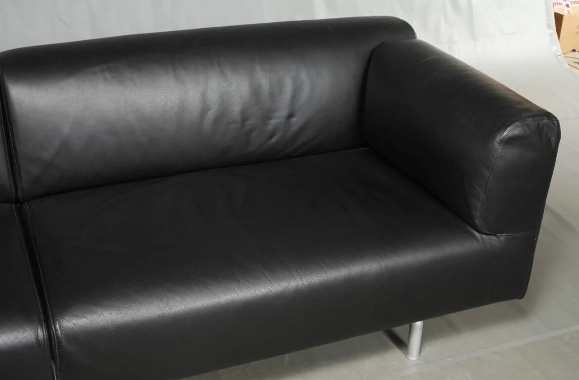 Canapé Cassina MET 250 – Pierre Lissoni – 4 places – Cuir noir