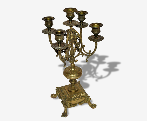 Candélabre Chandelier en Bronze doré ANCIEN | Selency