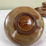 Pair of stoneware candlesticks