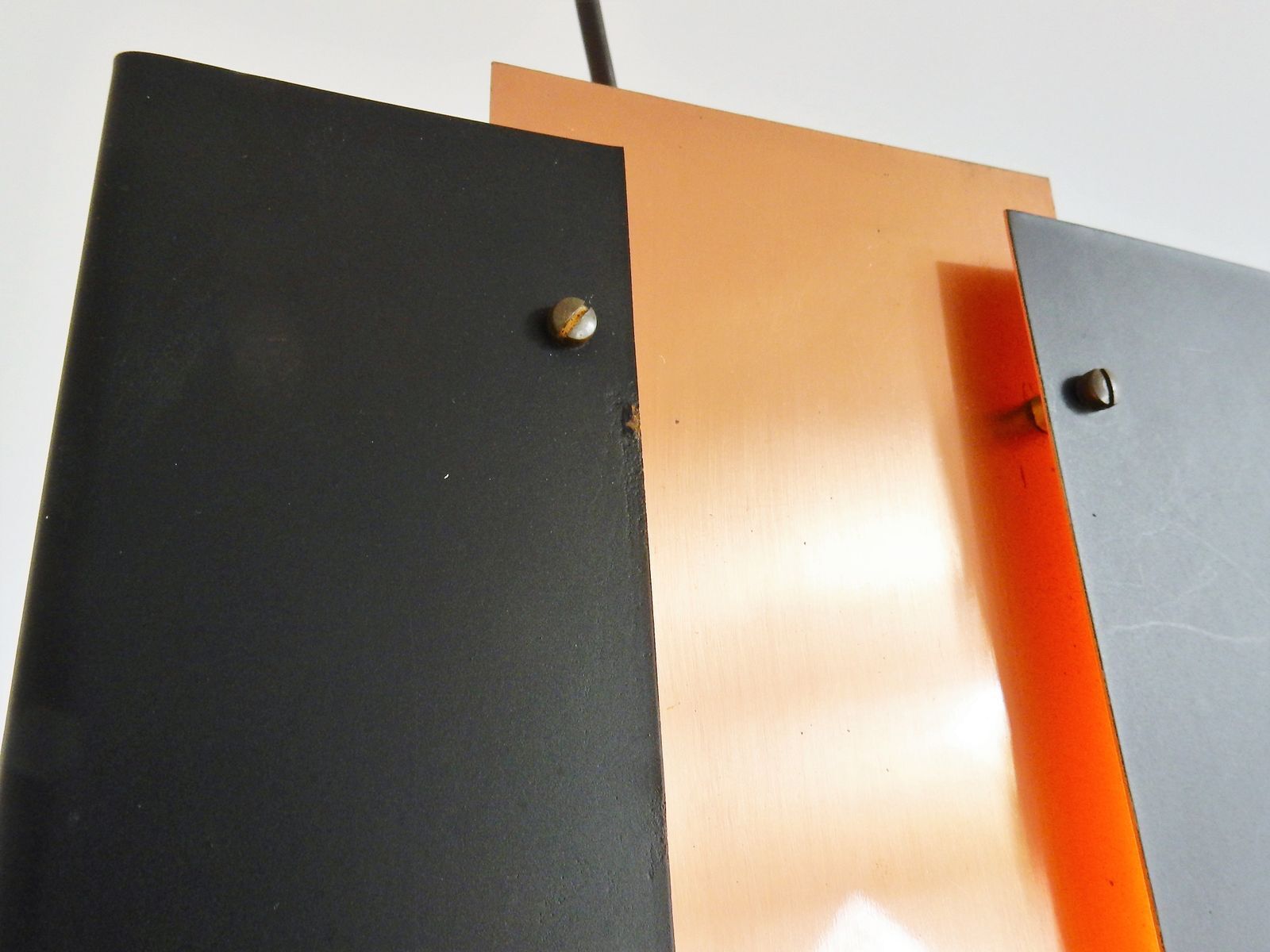 Vintage copper triangulire suspension