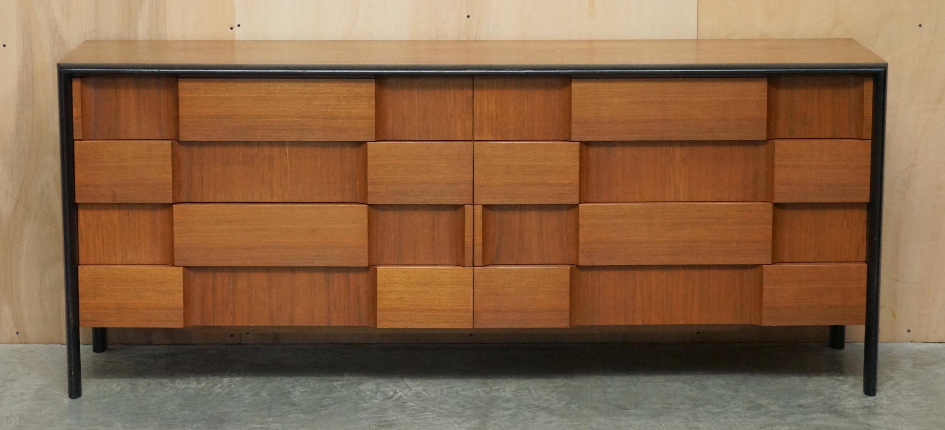 Buffet Edmond J Spence à damier Moderniste du Milieu du Siècle