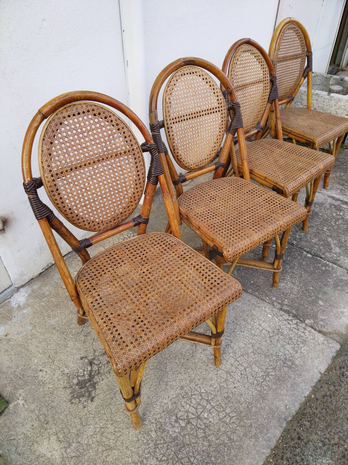 Chaises bistrot rotin
