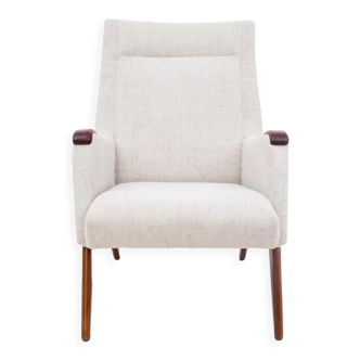 Fauteuil beige, design danois, années 1960