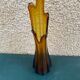 Vintage amber stretched glass vase in Vallauris / Murano style – Organic shape