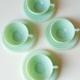 Art-deco opaline cups