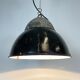 Vintage Black Enameled Hanging Lamp, 1930s
