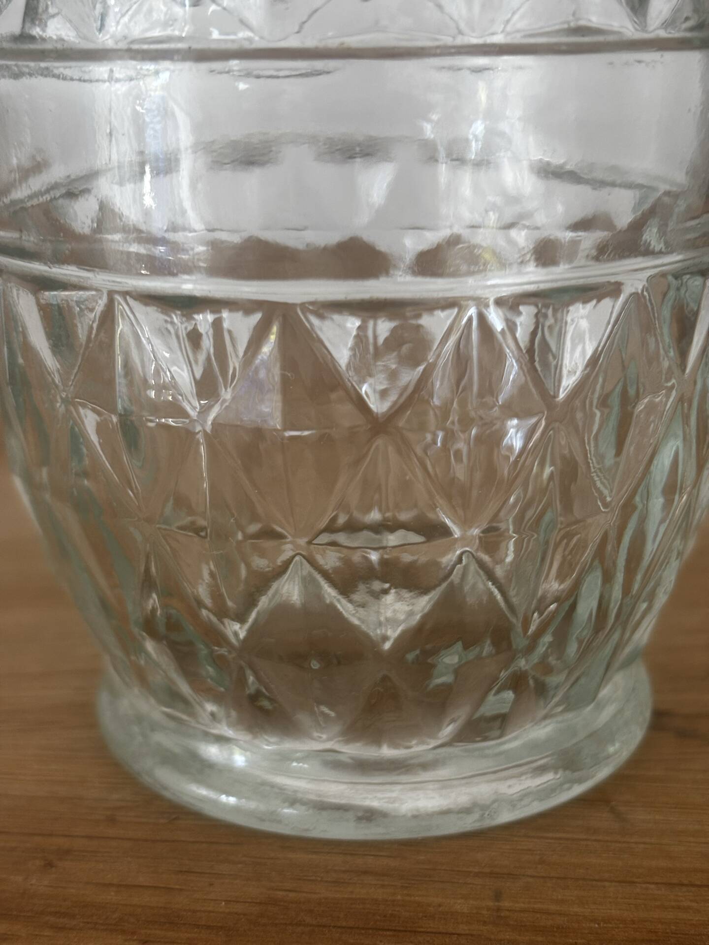 Vintage pretty candy box or cut glass sugar bowl