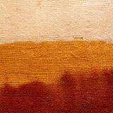 Triptych with geometric decoration in woven wool. Handcrafted work, 20th century.