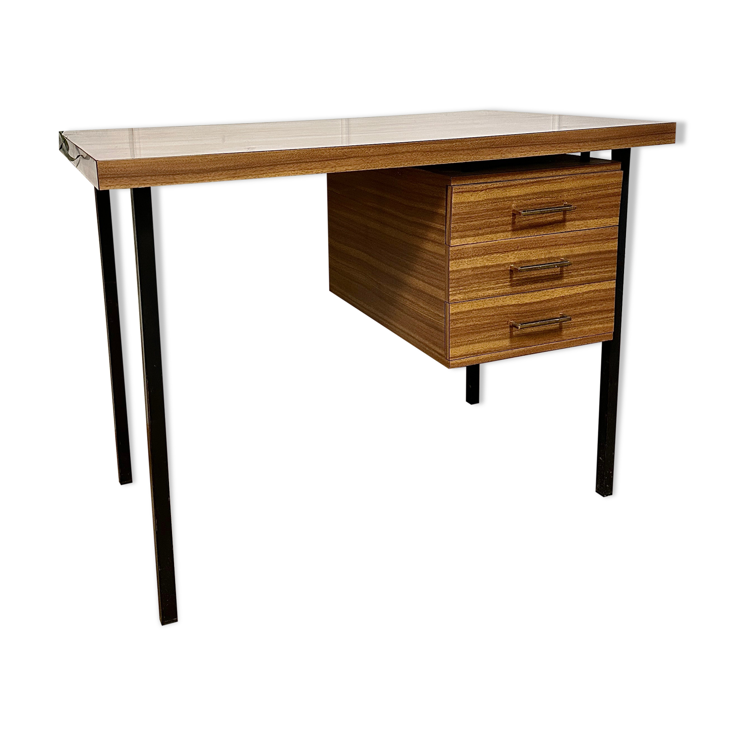 Vintage desk feet black metal