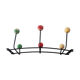 Coat rack, wooden ball hooks