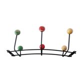 Coat rack, wooden ball hooks