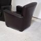Pair of leather club armchairs