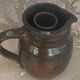 Carafe rafraîchissoir en céramique émaillée et bouchon en liège vintage