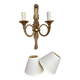 "50s hunting horn wall light, clip-on lampshades"