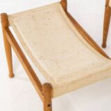 Oak safari chair & ottoman by Niels Eilersen for Erik Wørts