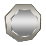 Miroir octogonal vintage en verre biseauté, Italie années 60