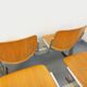 Suite of 4 vintage Giancarlo Piretti benches for Castelli in wood and aluminum