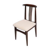 Mid-Century Chair in Cream Ivory Boucle and Beech Wood by M. Zielinski, Europe, 1960s