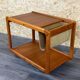 60s 70s teak table side table newspaper stand Danish Design Denmark