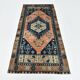 3x7 Red Navy Blue Geometric Persian Rug, 102x223Cm