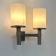 Perzel double wall light model 1141, metal and opaline, France, 1960.